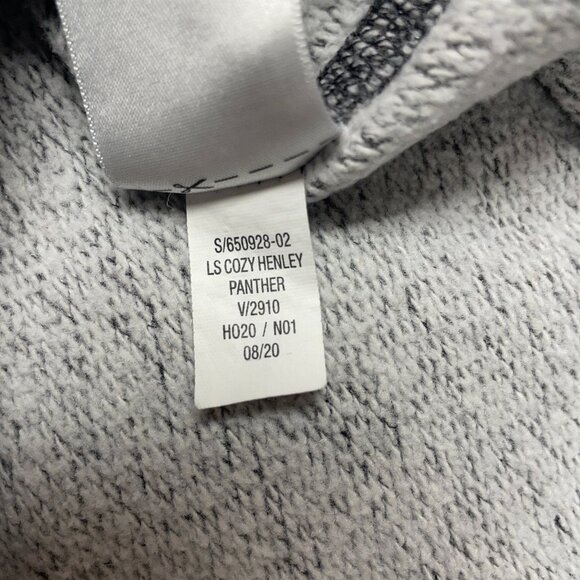 Old Navy Men's Medium Gray w Black Trim, Thick, Long Sleeve Shirt / Henley - Picture 9 of 11